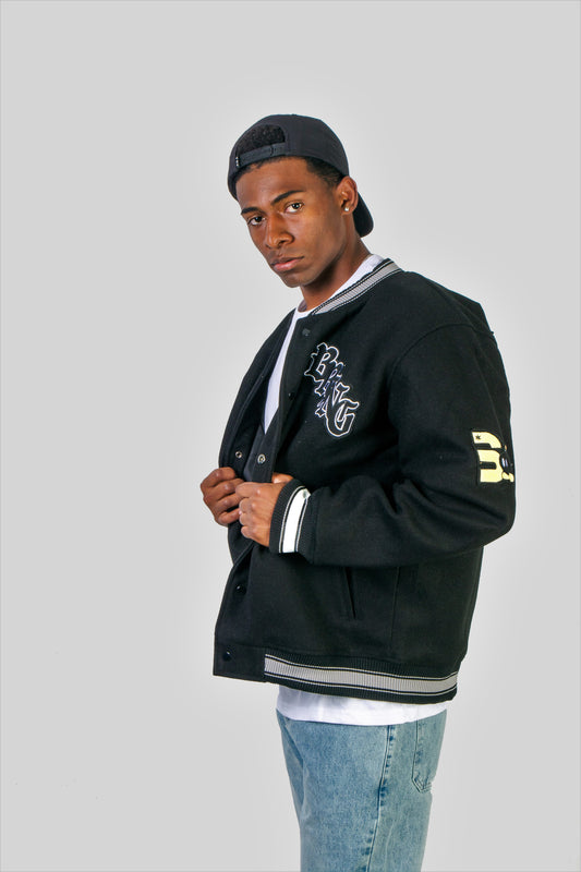 Casaca Varsity Mandra Negro