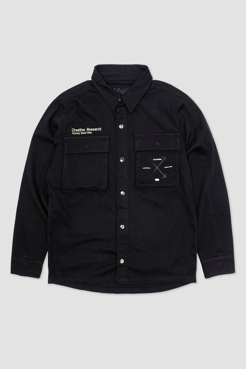 CAMISA M/LARGA FLANELS NEGRO