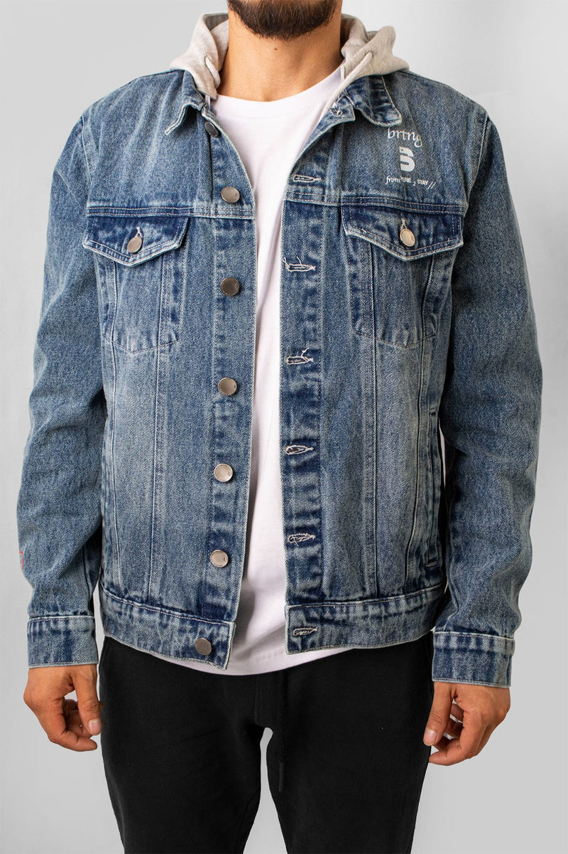 Casaca Denim Groove Azul Oscuro
