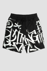 Short French Terry Option Negro Graffiti
