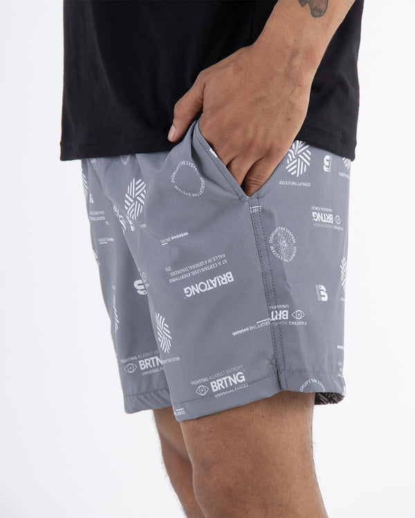 Short Sublimado Recycle RF Gris / Letras