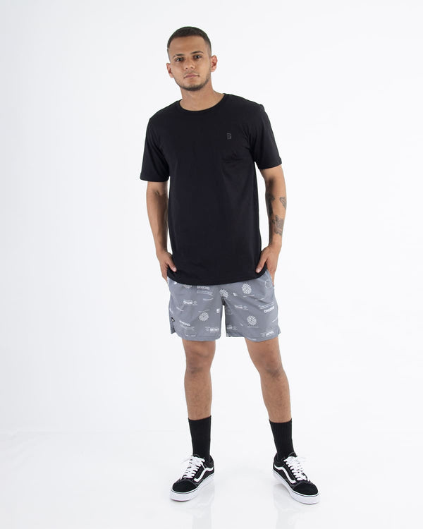 Short Sublimado Recycle RF Gris / Letras